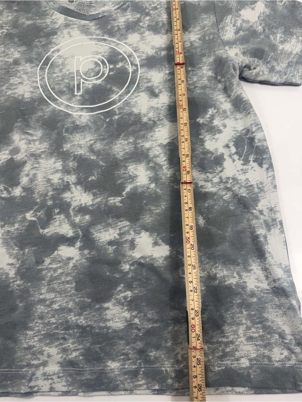 Pure Barre Gray Tie Dye Logo T-Shirt Unisex Size M - Picture 9 of 12